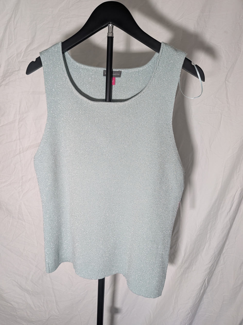 Vince Camuto Women's Mint Sparkle Knit Tank Top New w Tags
